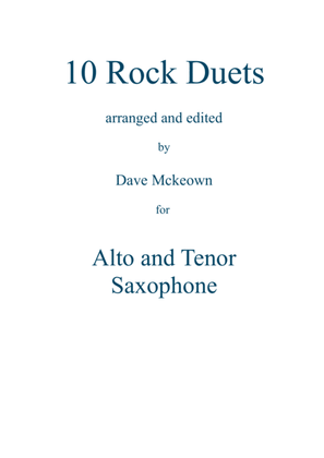Book cover for 10 Rock Duets for Alto and Tenor Saxophone