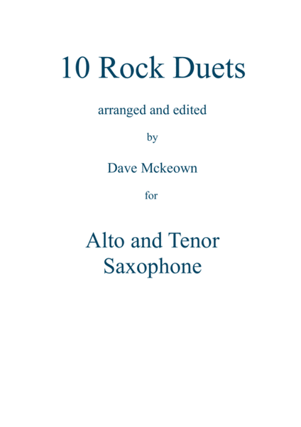 10 Rock Duets for Alto and Tenor Saxophone image number null