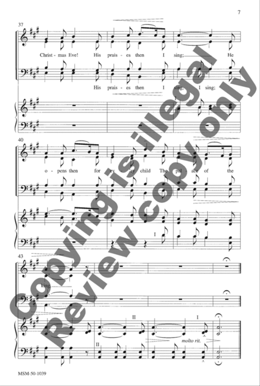 I Am So Glad Each Christmas Eve 4-Part scores gallery preview page 6