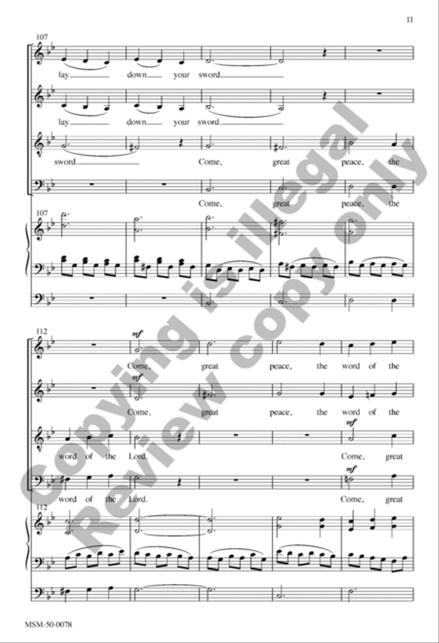 Come, Great Love 4-Part scores gallery preview page 10