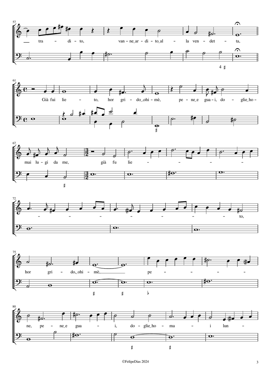 Già sperai, non spero hor più Voice Solo scores gallery preview page 3