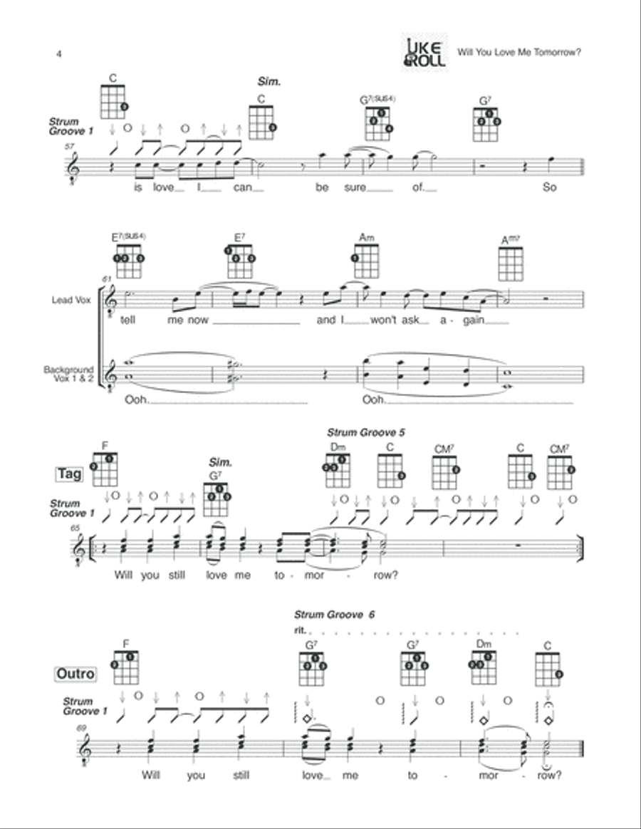 Will You Love Me Tomorrow (Will You Still Love Me Tomorrow) Ukulele scores gallery preview page 4