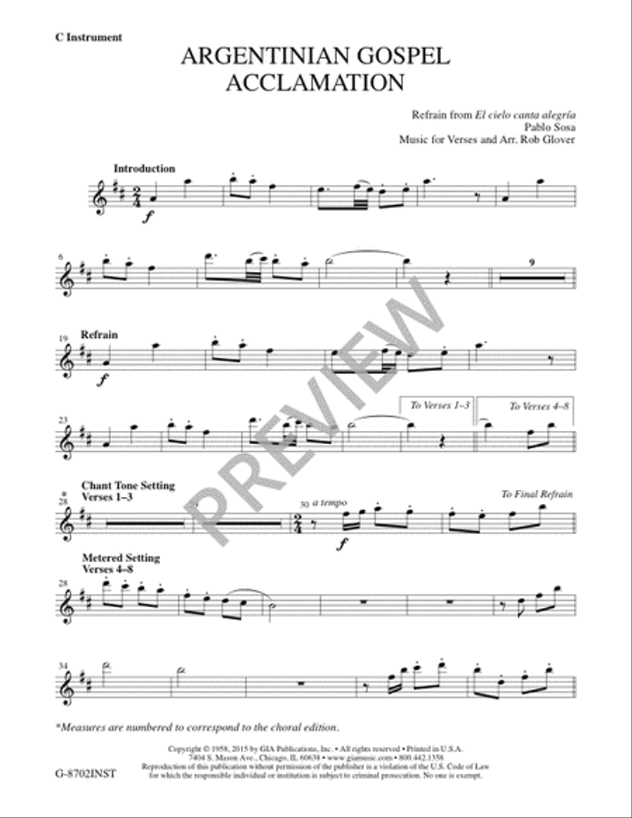 Argentinian Gospel Acclamation - Instrument edition Guitar scores gallery preview page 2