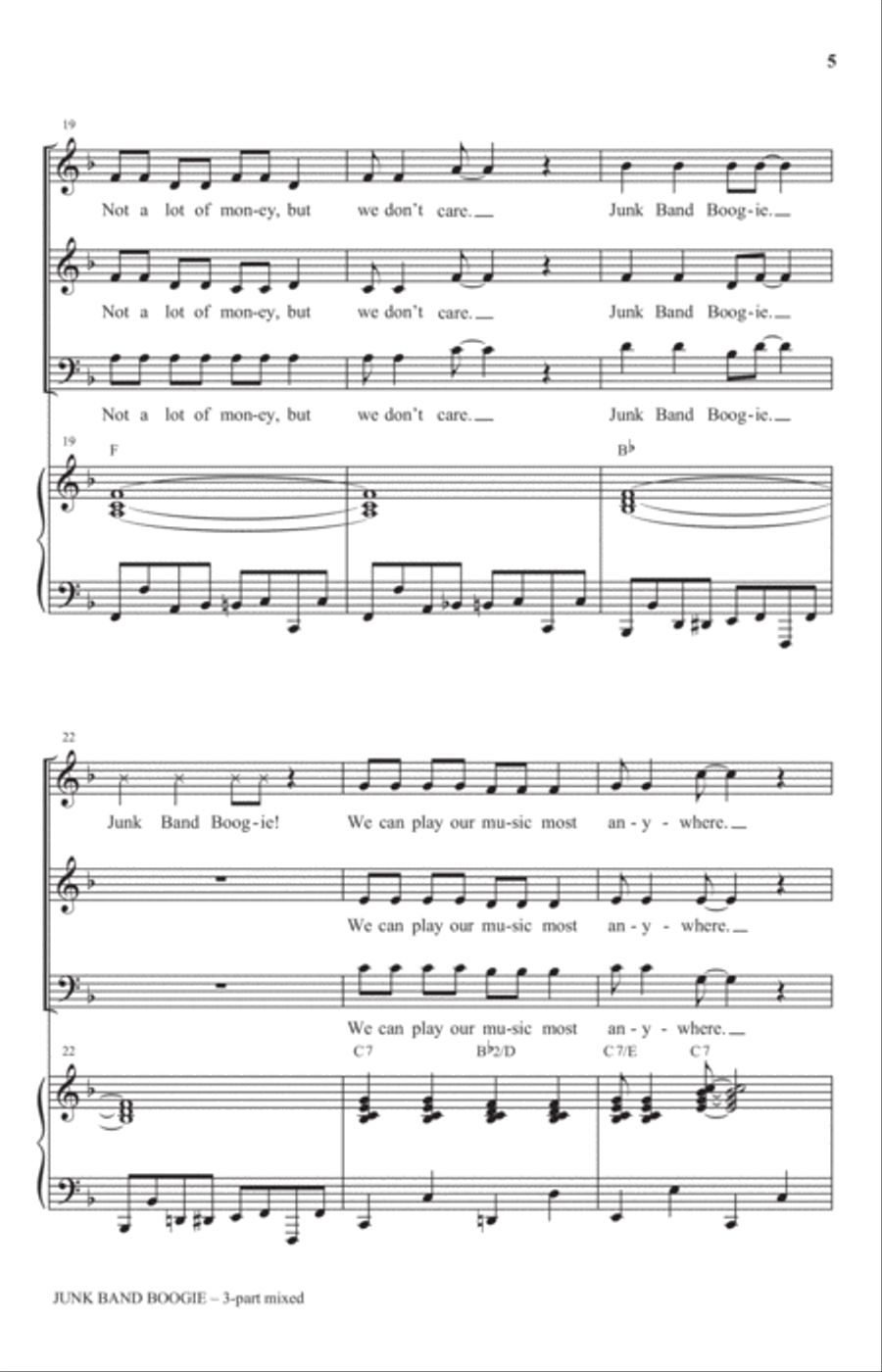 Junk Band Boogie 3-Part scores gallery preview page 4