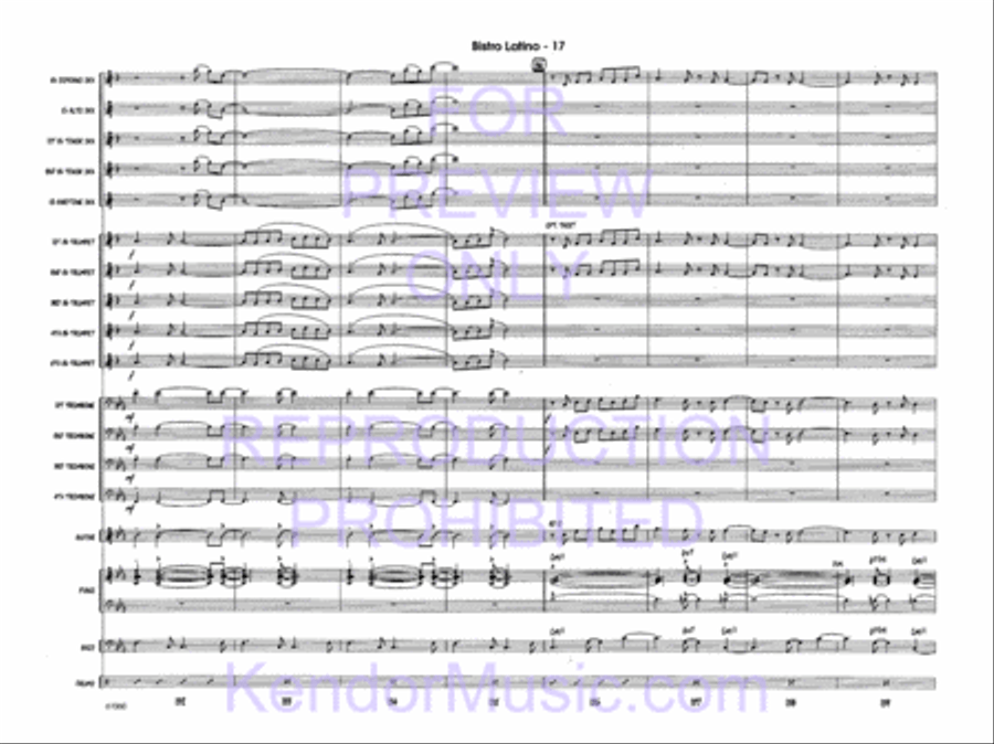 Bistro Latino Jazz Ensemble scores gallery preview page 19