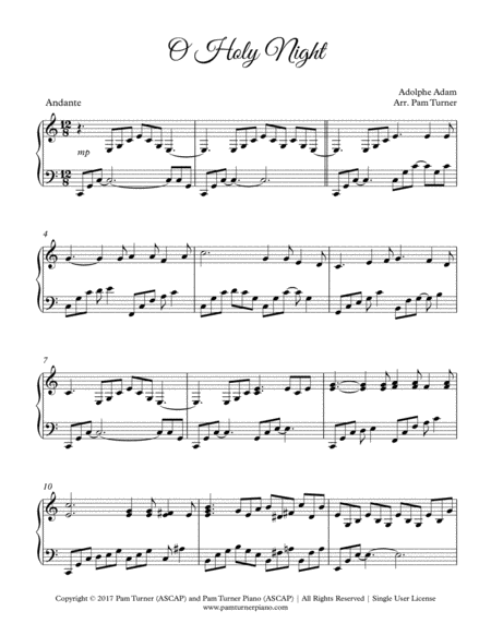 O Holy Night (Intermediate Piano Solo) image number null