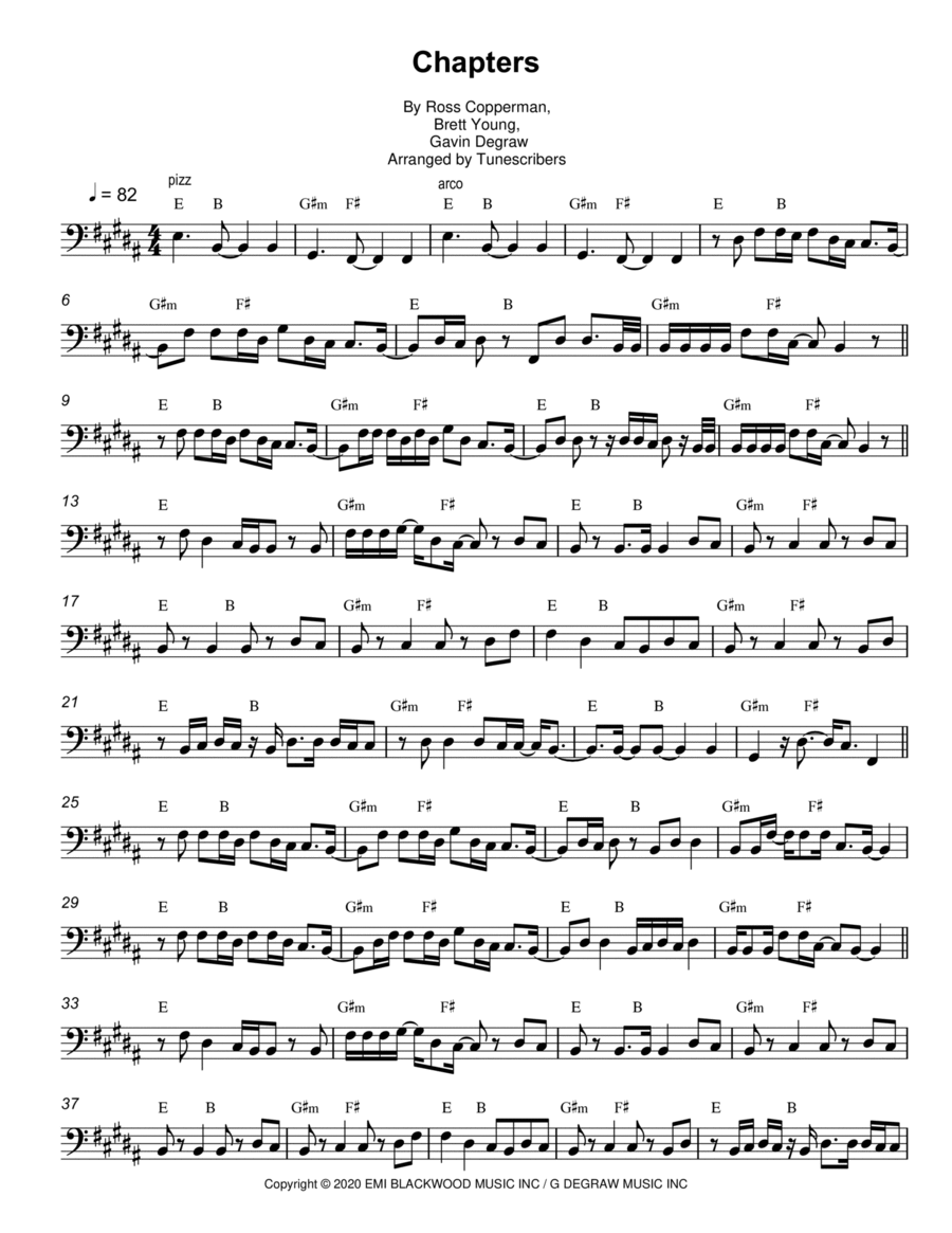 Chapters Chapters Cello Solo scores gallery preview page 1