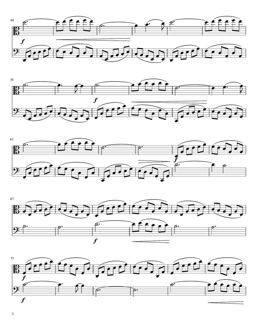 La Valse D'amelie La Valse D'amelie String Duet scores gallery preview page 2