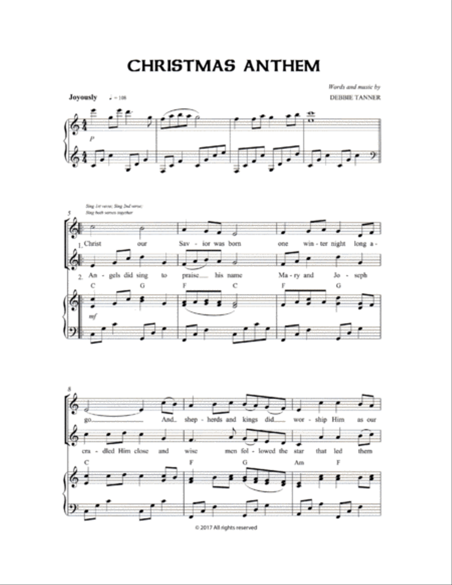 A Children's Christmas Anthem for choirs both young and old Choir scores gallery preview page 2