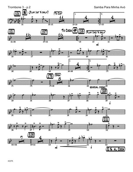 Samba Para Minha Avo - Trombone 3