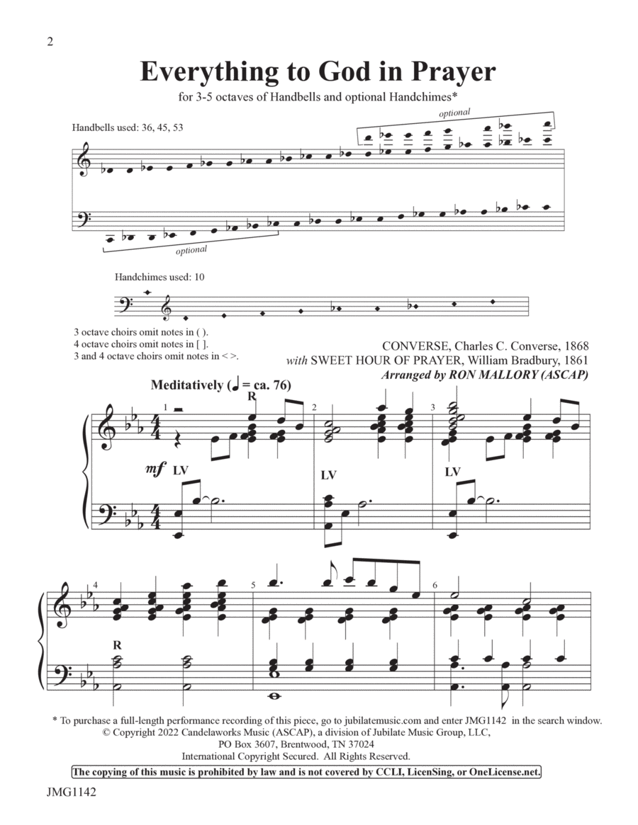 Everything to God in Prayer 5-Octaves scores gallery preview page 1