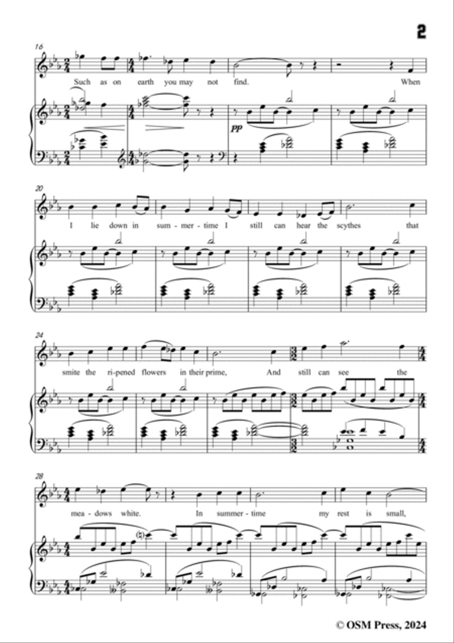 Vaughan Williams-Four Nights(1925),in E flat Major Voice scores gallery preview page 3