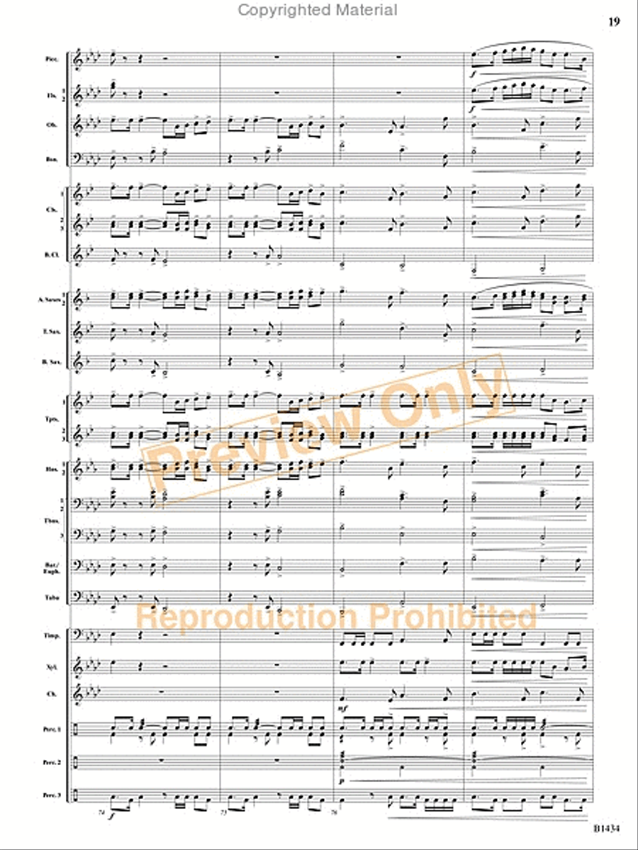A Frontier Fought and a City Found Concert Band scores gallery preview page 40