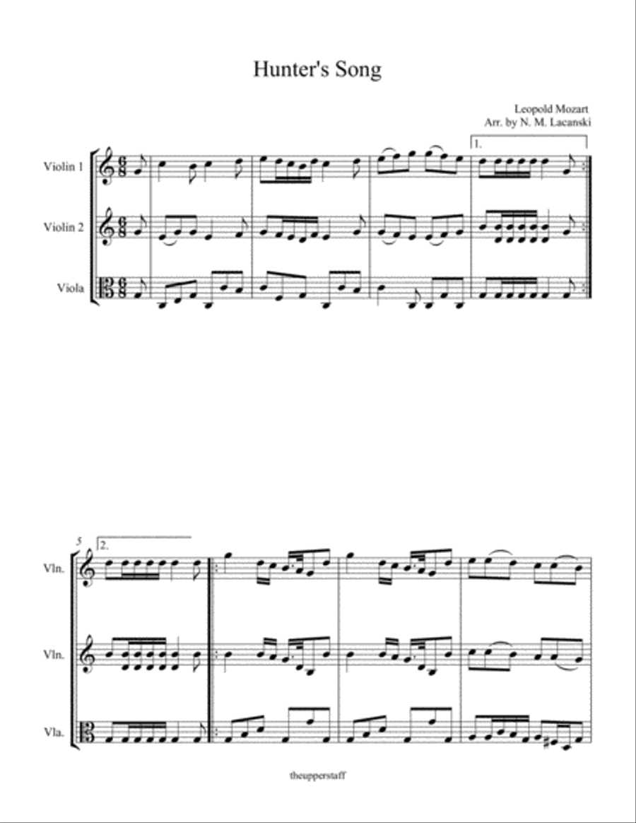 Hunter's Song Hunter's Song String Trio scores gallery preview page 2