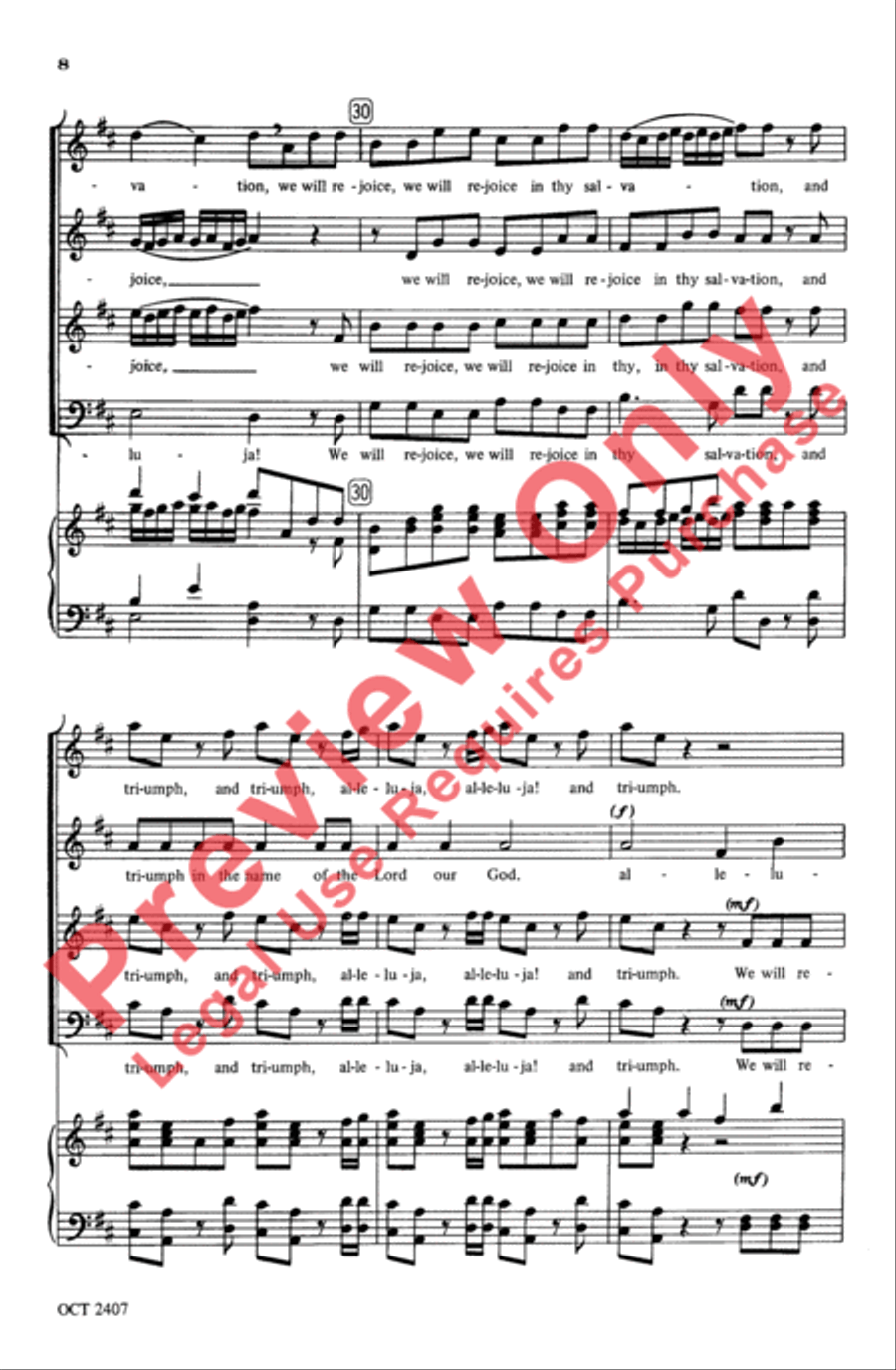 We Will Rejoice in Thy Salvation 4-Part scores gallery preview page 8