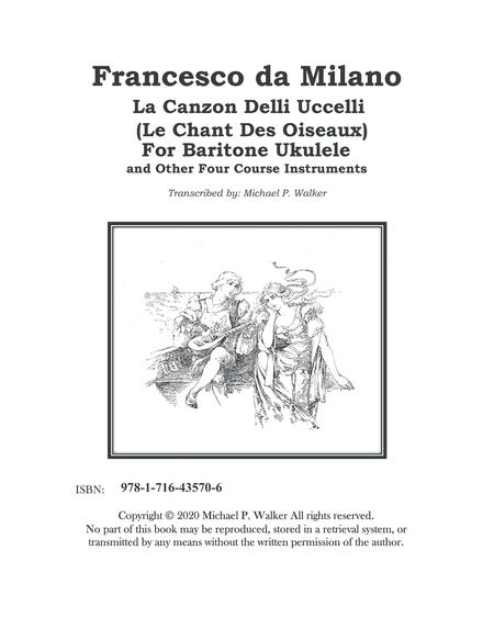 Francesco da Milano: La Canzon Delli Uccelli transcribed for Baritone Ukulele