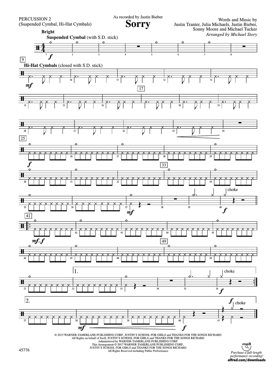 Sorry: 2nd Percussion