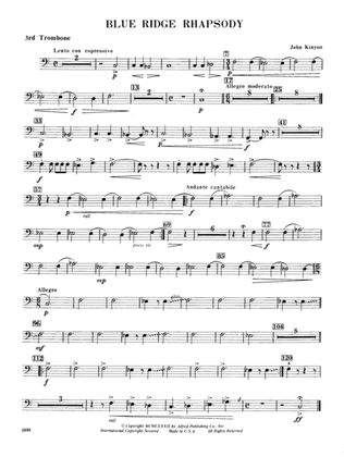 Blue Ridge Rhapsody: 3rd Trombone