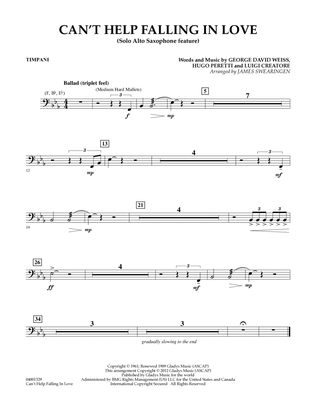Can't Help Falling In Love (Solo Alto Saxophone Feature) - Timpani