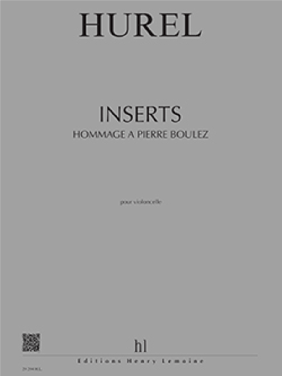 Inserts - Hommage à Pierre Boulez Cello scores gallery preview page 1