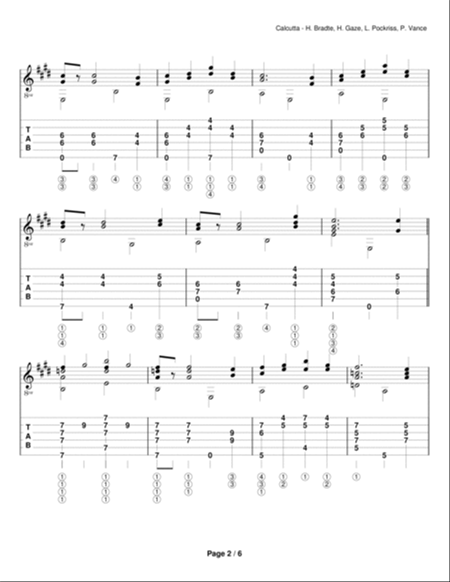 Calcutta Guitar Solo scores gallery preview page 2