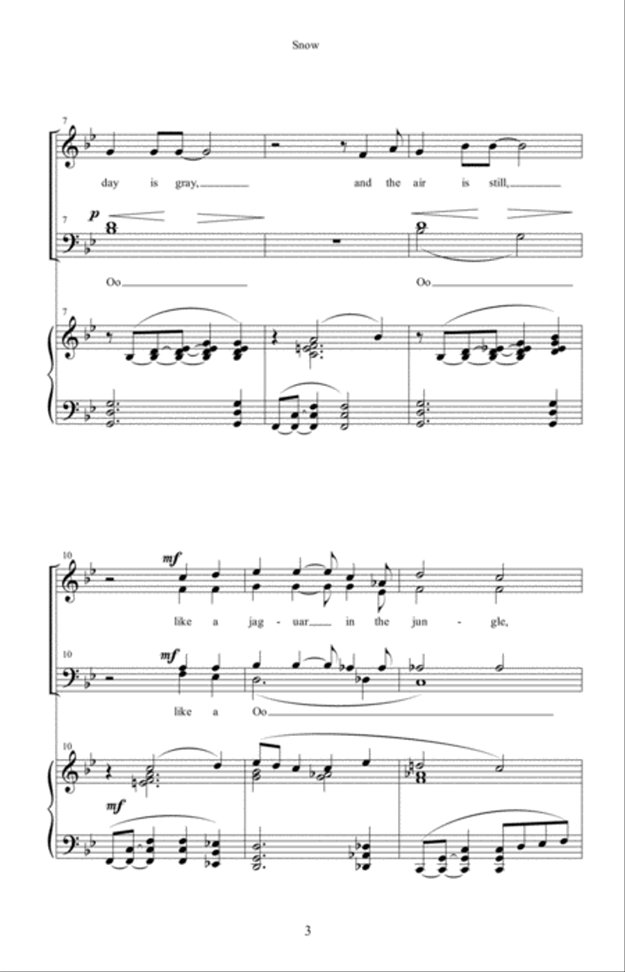 Snow Snow 4-Part scores gallery preview page 3