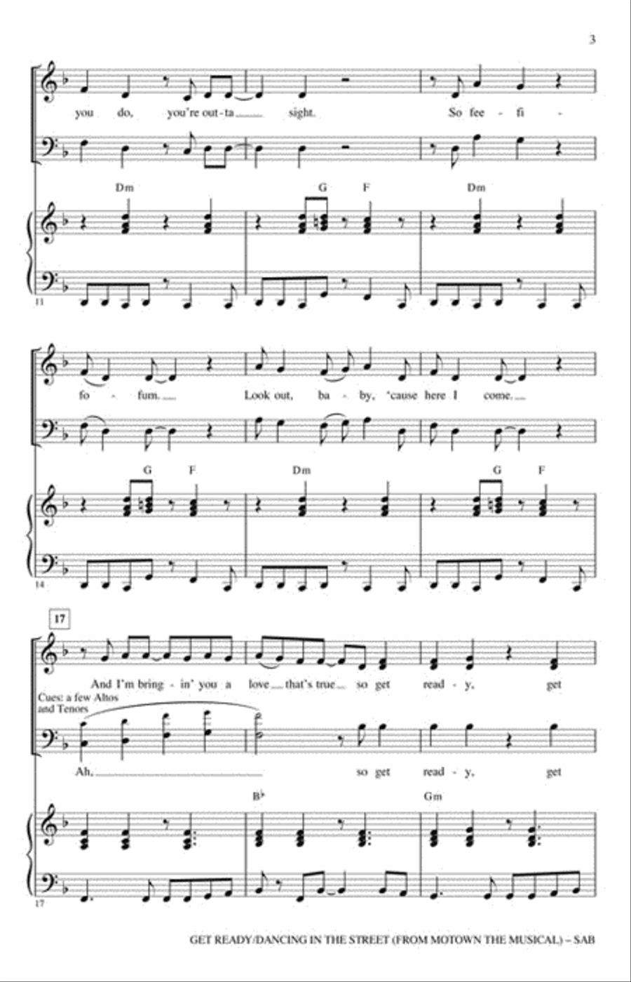 Get Ready/Dancing in the Street 3-Part scores gallery preview page 3