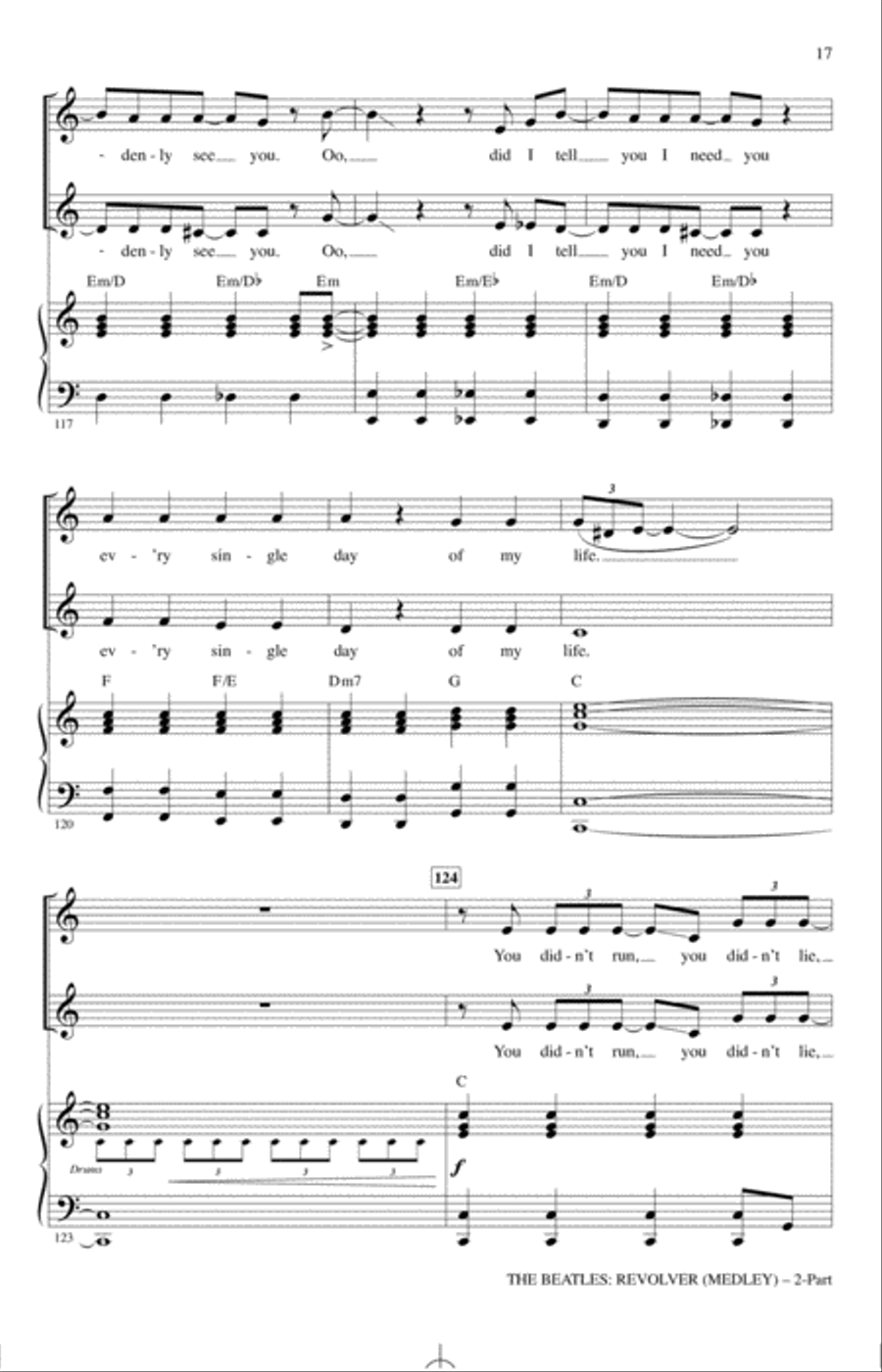 The Beatles: Revolver (Medley) (arr. Alan Billingsley) 2-Part scores gallery preview page 16