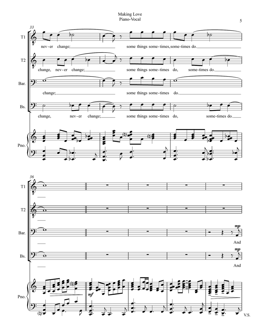 Making Love TTBB scores gallery preview page 5