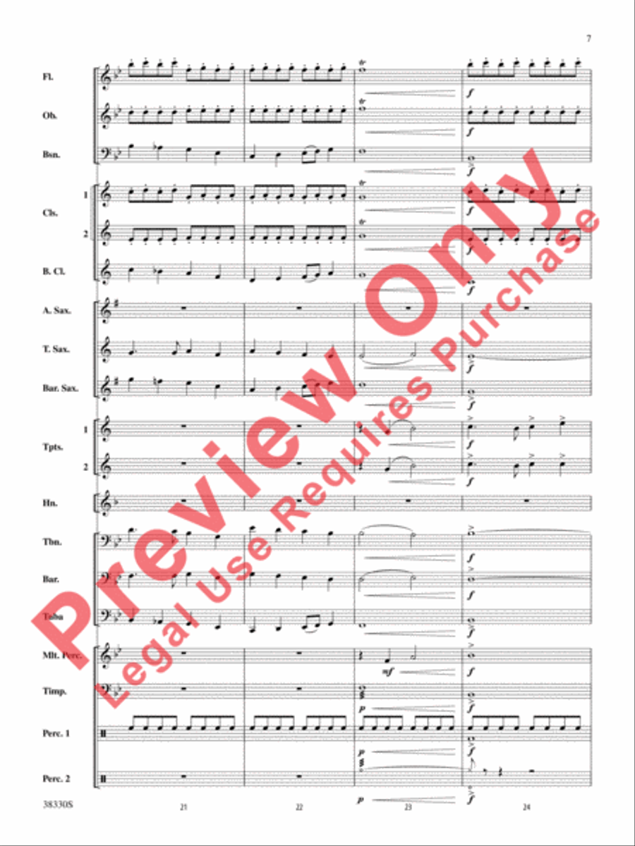 From the Realms of Glory! Concert Band scores gallery preview page 8