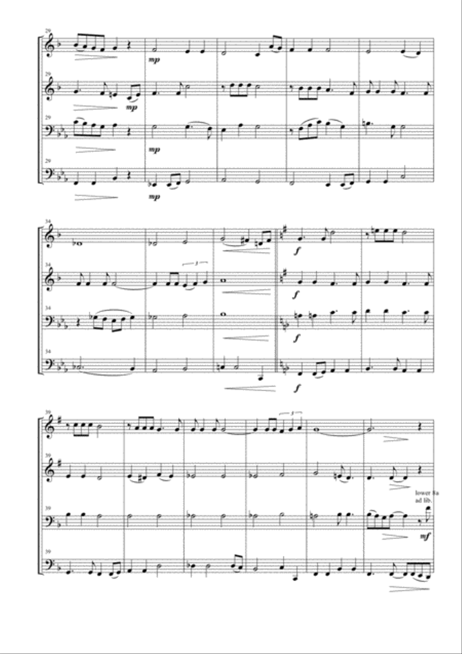 What A Wonderful World Brass Ensemble scores gallery preview page 5