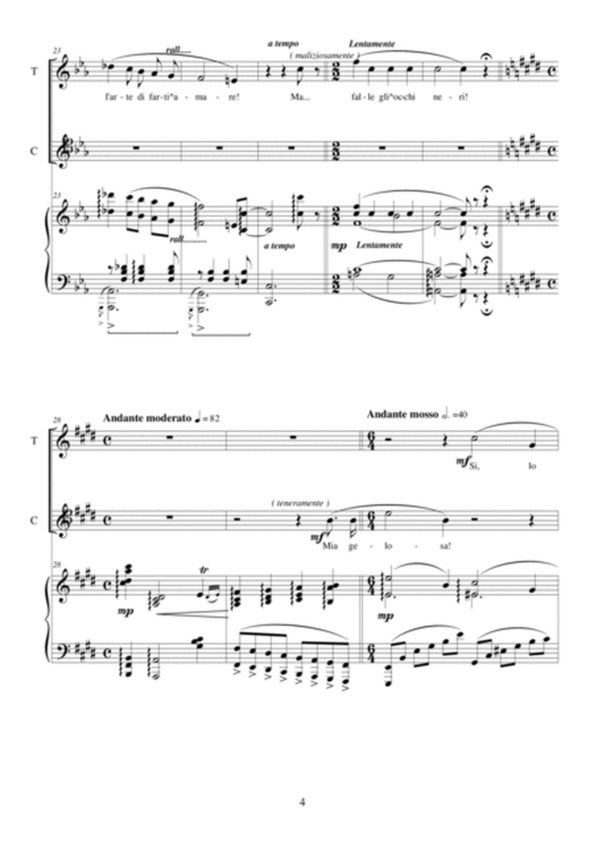 Puccini - Tosca (Act1) Qual occhio al mondo (Soprano, Tenor and piano) image number null
