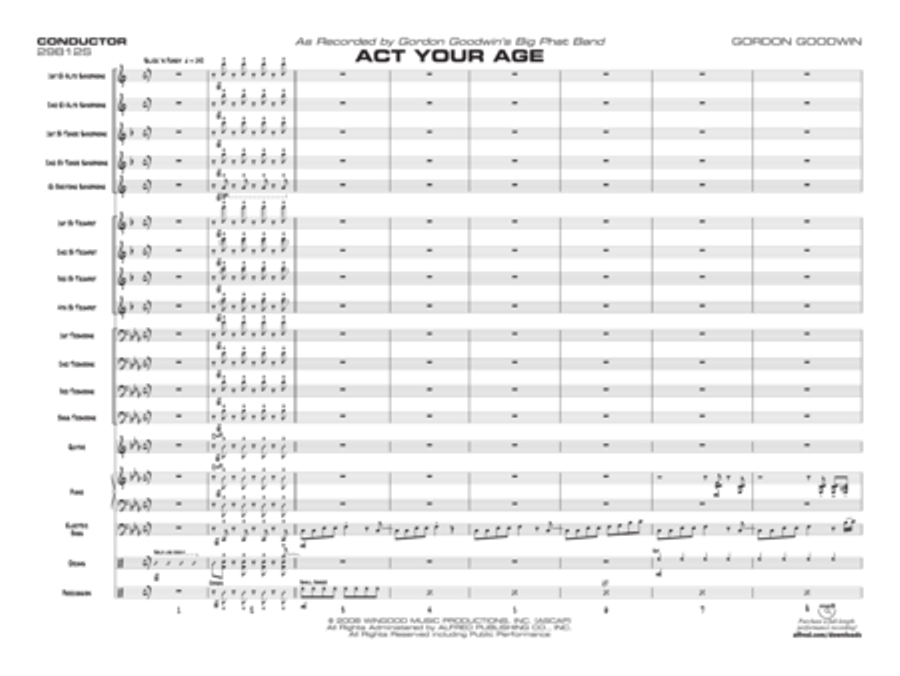 Act Your Age (Score only) Jazz Ensemble scores gallery preview page 22