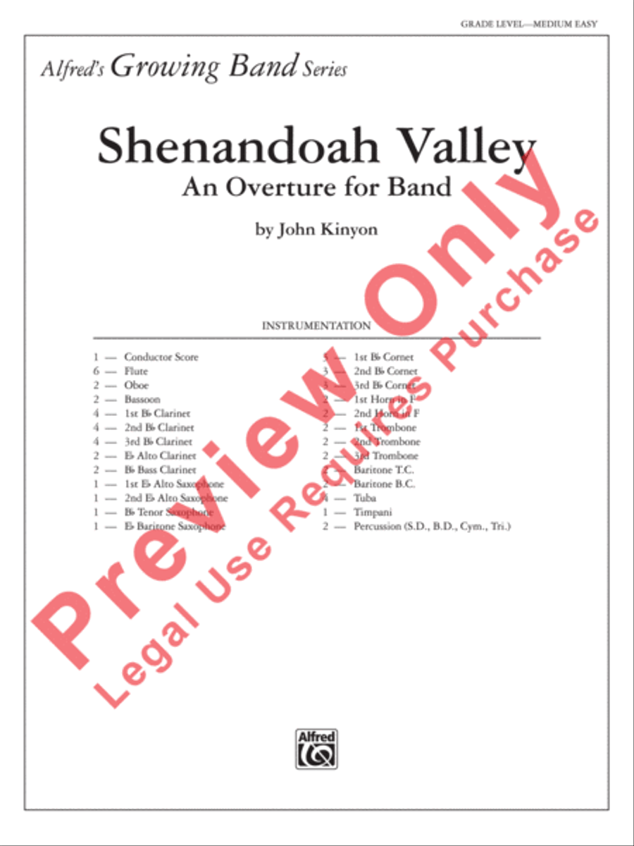 Shenandoah Valley Concert Band scores gallery preview page 2