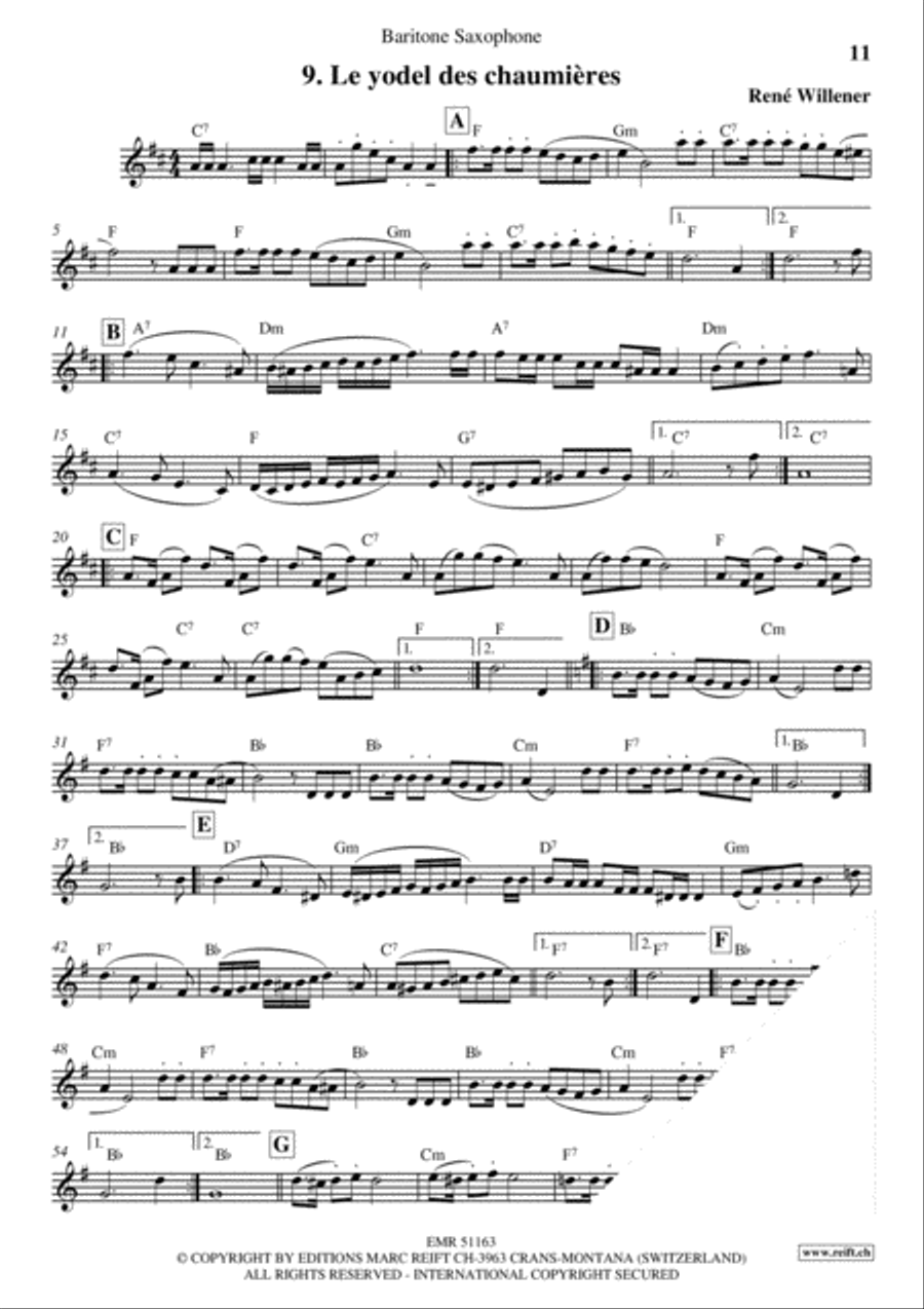 La Fete au Chalet Volume 4 Baritone Saxophone scores gallery preview page 11