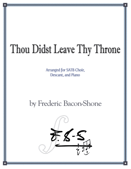 Thou Didst Leave Thy Throne image number null