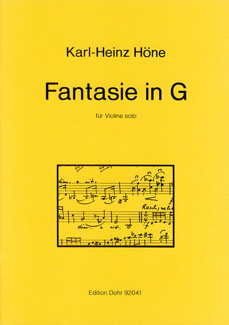 Fantasie in G für Violine solo (1984)