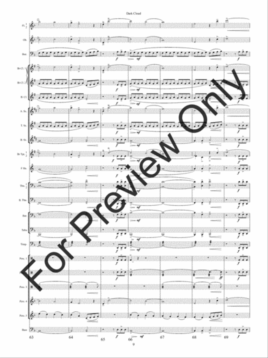 Dark Cloud Concert Band scores gallery preview page 12