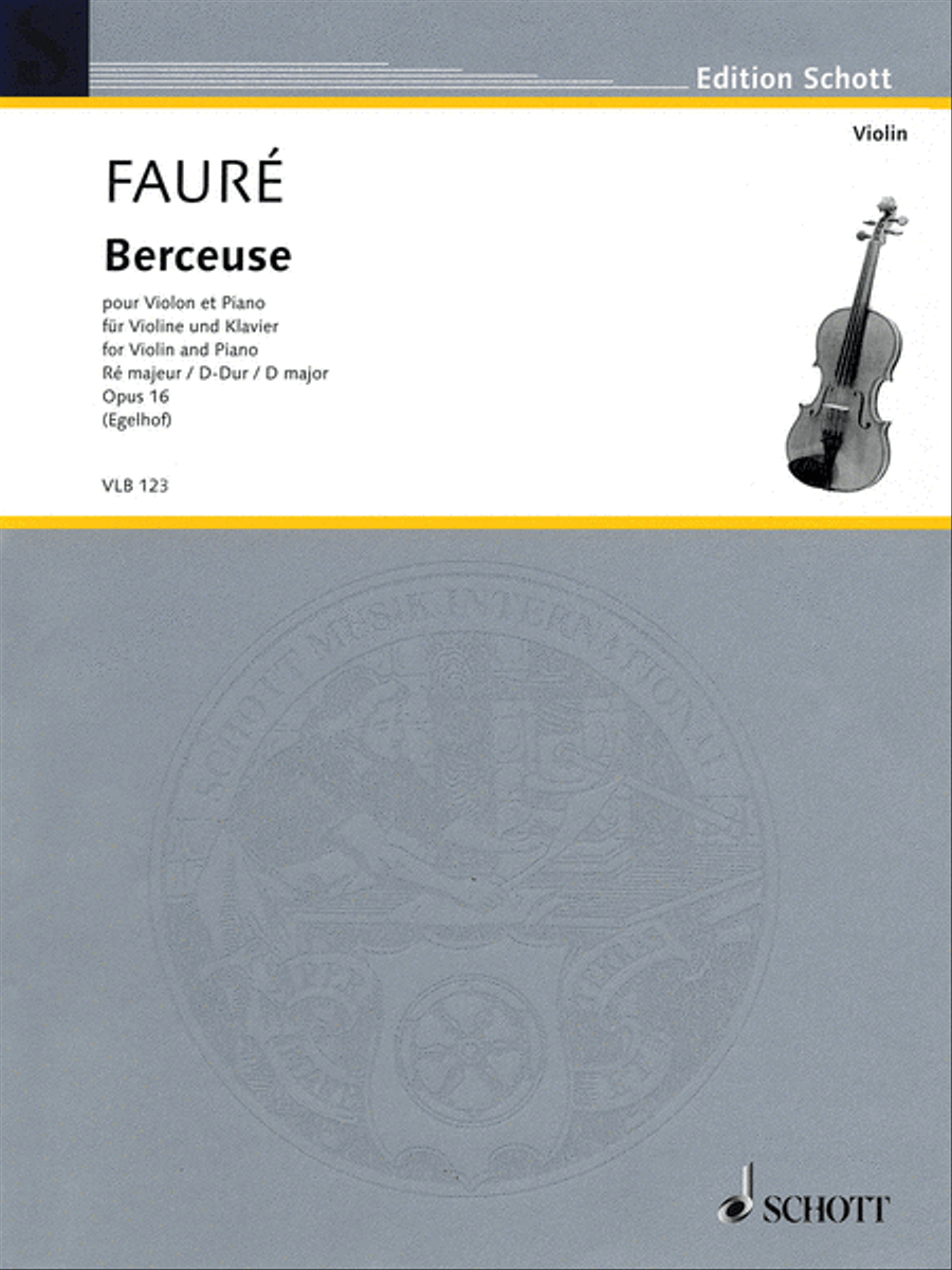 Berceuse in D Major Op. 16 Violin Solo scores gallery preview page 1