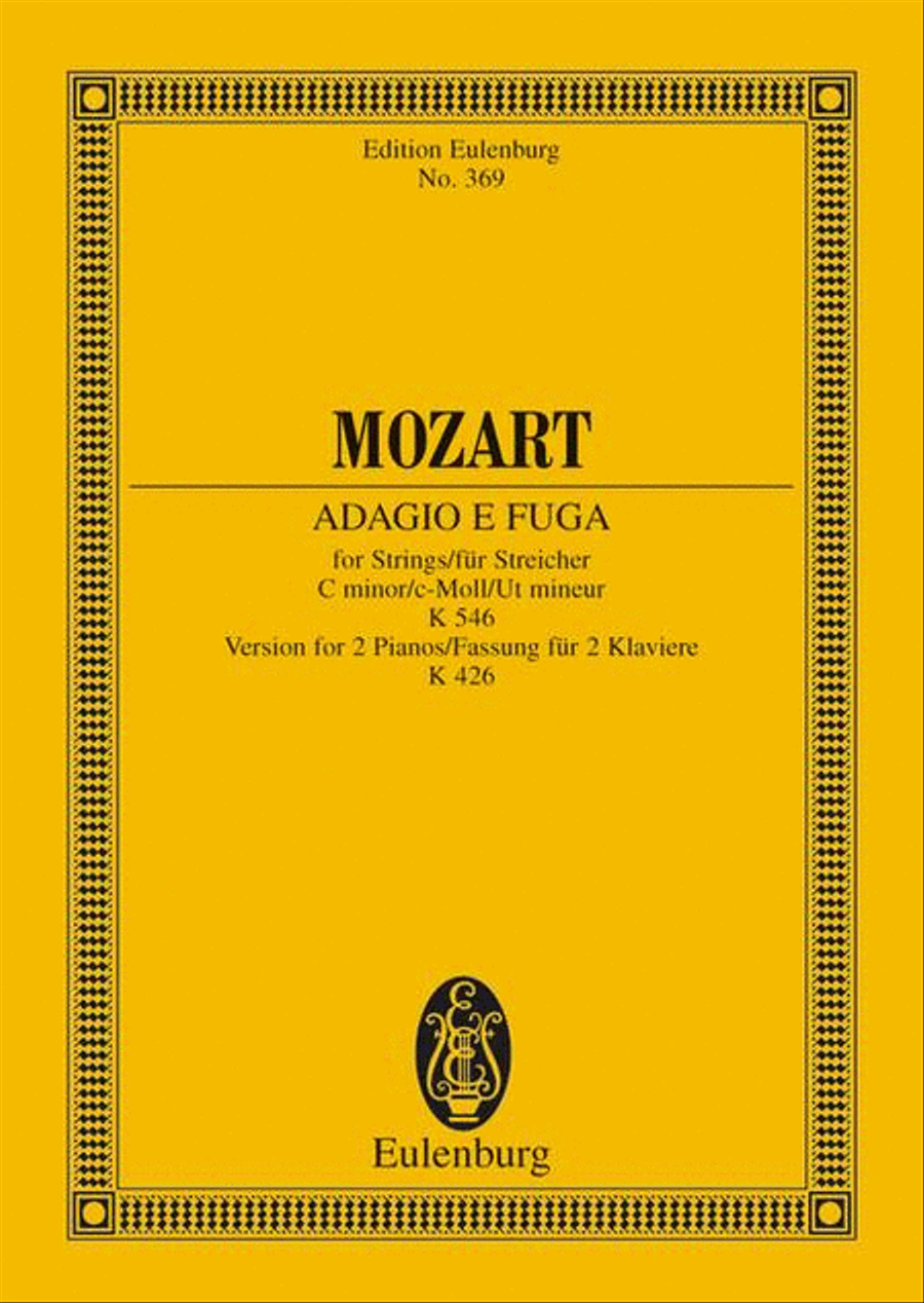 Adagio and Fugue C minor Miniature Score scores gallery preview page 1