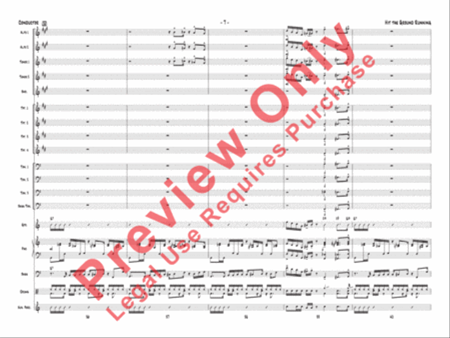 Hit the Ground Running Jazz Ensemble scores gallery preview page 10