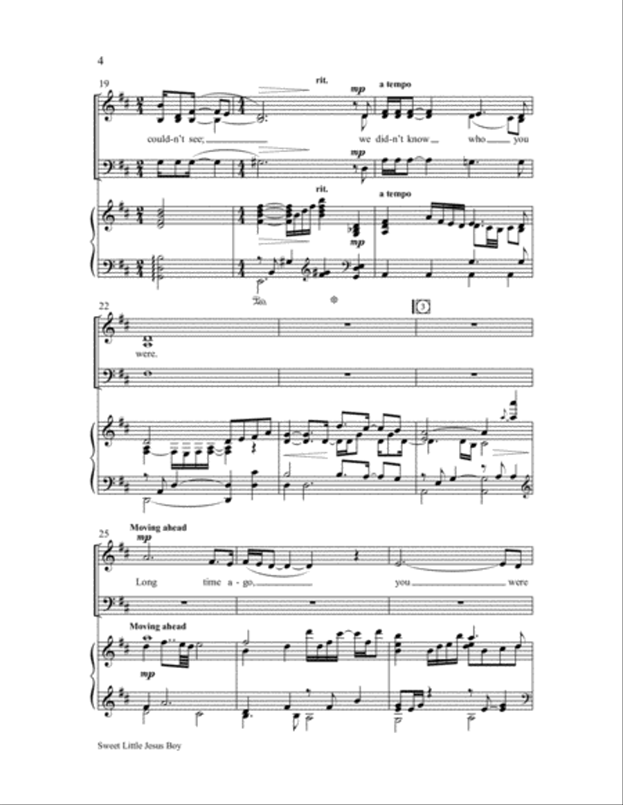 Sweet Little Jesus Boy Sweet Little Jesus Boy 4-Part scores gallery preview page 5