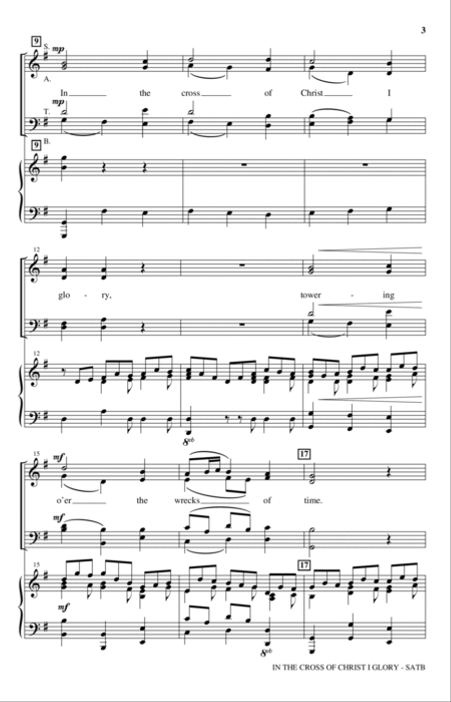In The Cross Of Christ I Glory 4-Part scores gallery preview page 2