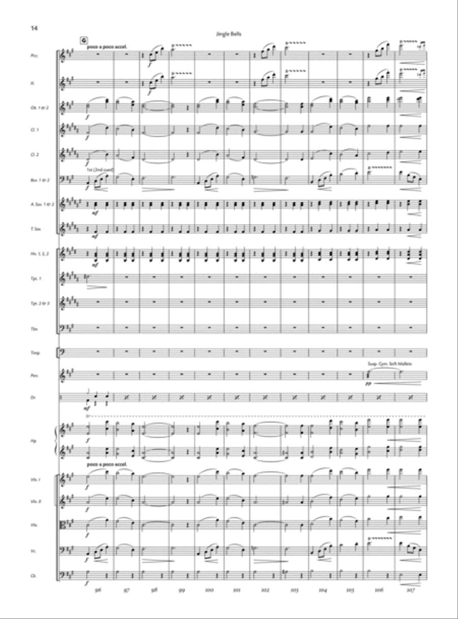 Jingle Bells by James Pierpont Full Orchestra - Sheet Music page 10