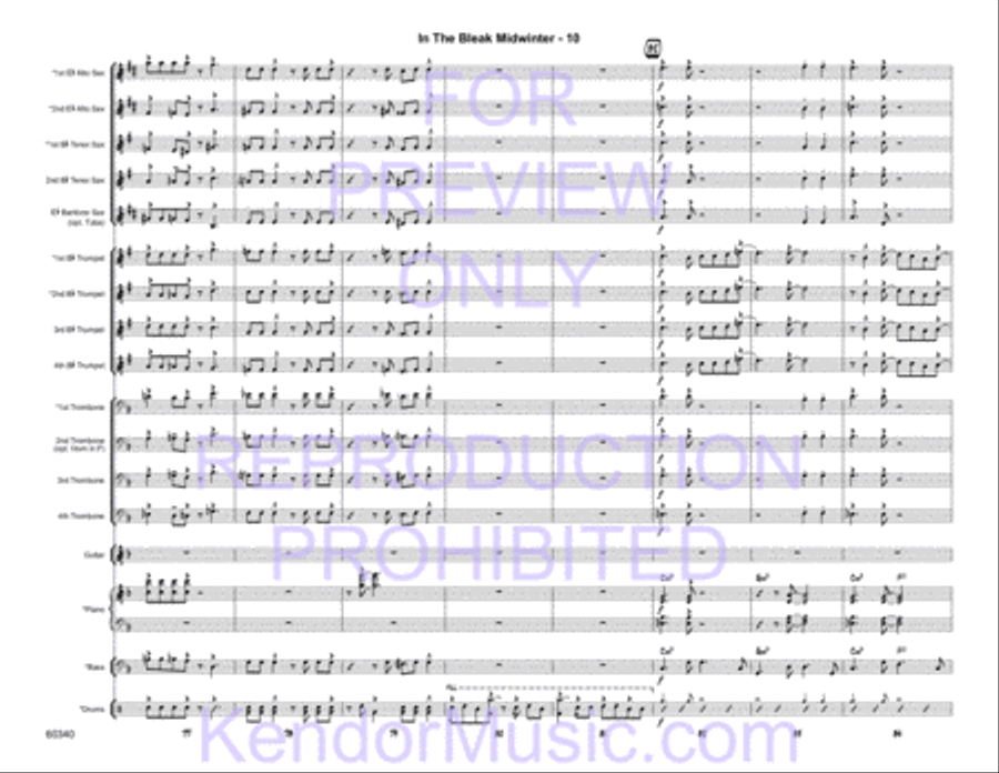 In The Bleak Midwinter Jazz Ensemble scores gallery preview page 11