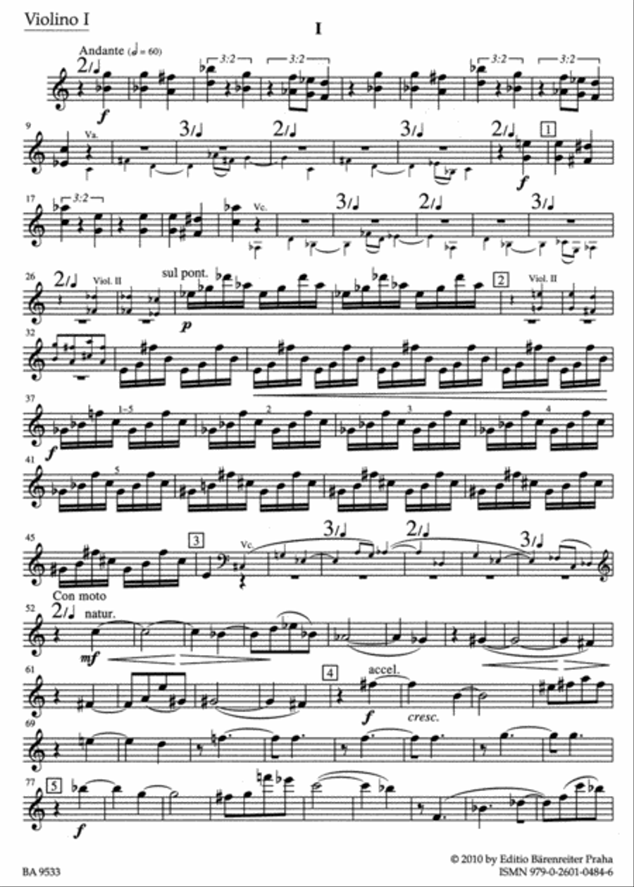 Smyccovy kvartet c. 2 No. 2 'Listy duverne' Cello scores gallery preview page 2