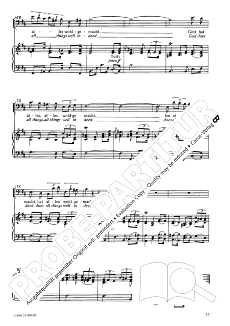 Praise the Lord, O my spirit (Lobe den Herrn, o meine Seele) 4-Part scores gallery preview page 37