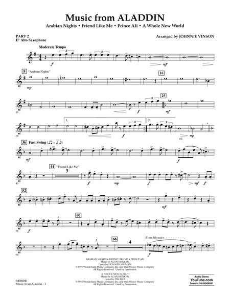 Music from Aladdin (arr. Johnnie Vinson) - Pt.2 - Eb Alto Saxophone
