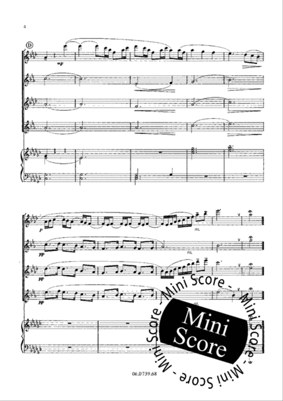 La Fille aux Cheveux de Lin Saxophone Quartet scores gallery preview page 6