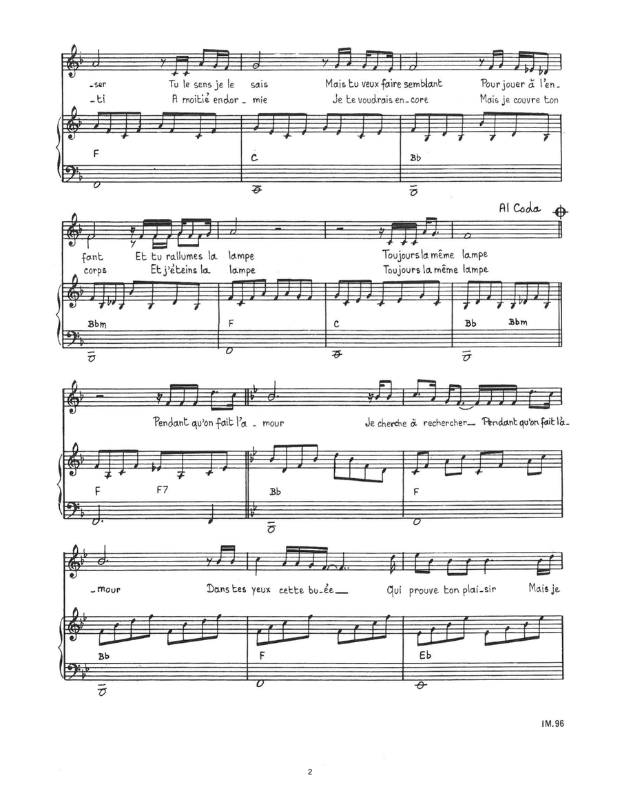 La Lampe La Lampe Piano, Vocal scores gallery preview page 2